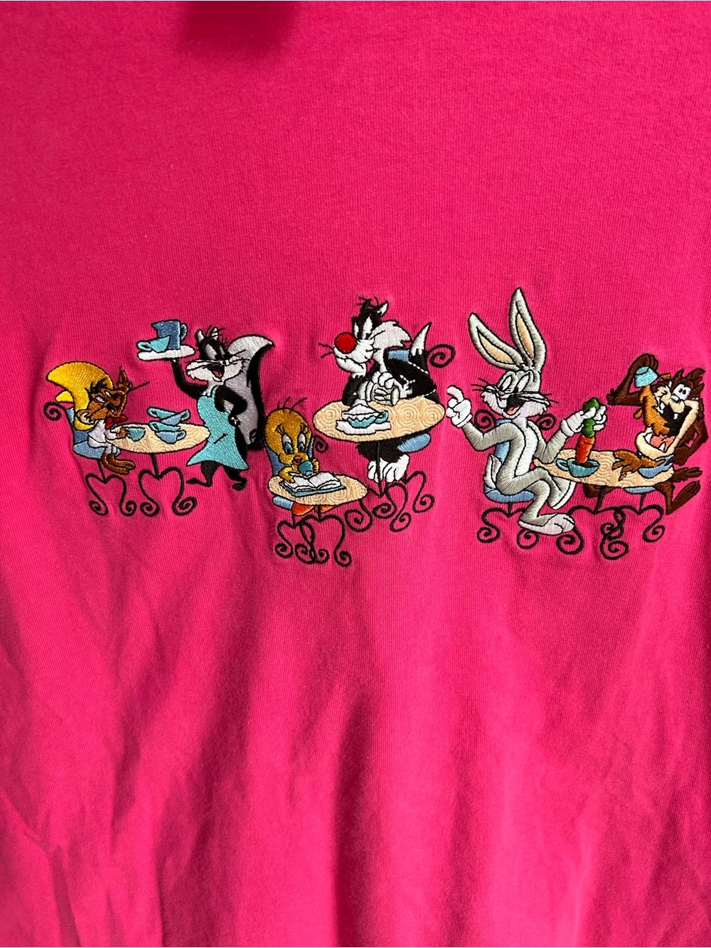 Vintage 2000 Warner Brothers Studio embroidered t-shirt Size Small